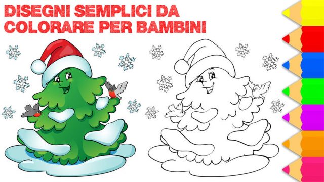 Disegni semplici di natale da colorare
